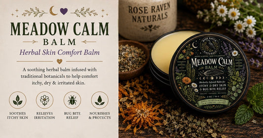 Meadow Calm Balm | Herbal Skin Comfort Balm for Itchy, Dry & Irritated Skin