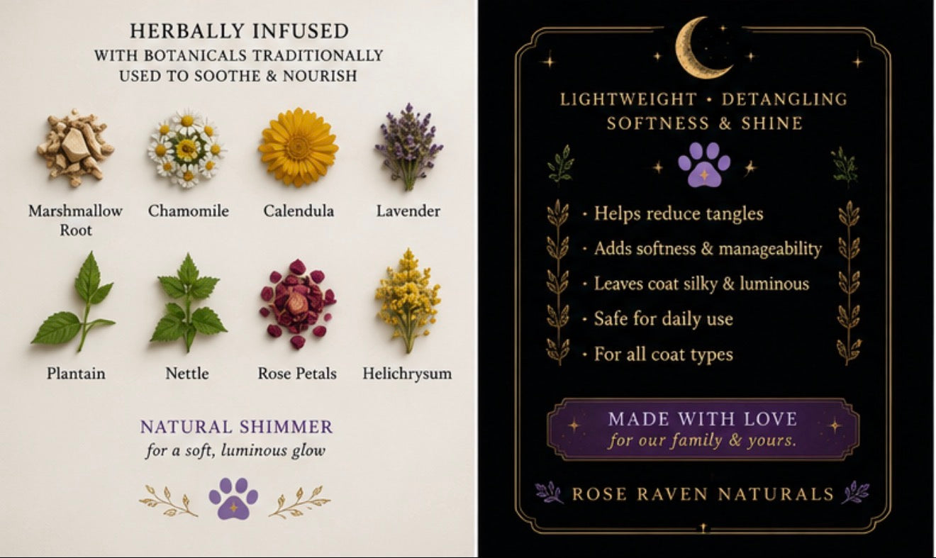 Moon Coat Herbal Detangling & Shine Mist for Dogs